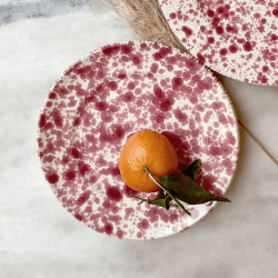 Image showing the Splatter Side Plate, D21cm, Cranberry product.