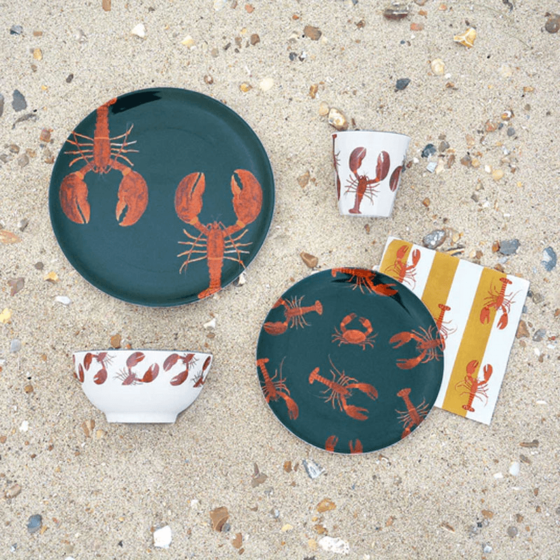 Lobster Melamine side plate, Dia20.3cm