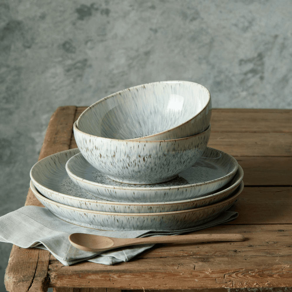 Halo Speckle 12 piece breakfast set, White/Grey