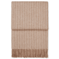 Image showing the Stripes Throw, H130 x W200cm, Camel product.