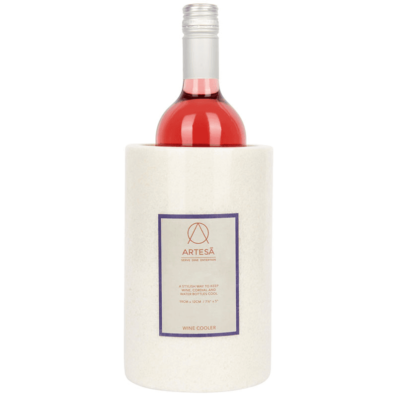 Marble Wine Cooler, H19, White