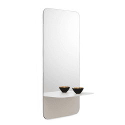 Image showing the Horizon Mirror, H80 x D17cm, White product.