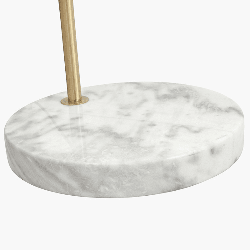 Feliciani Floor Lamp, H175cm, Brushed Brass and White Marble