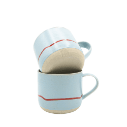 Image showing the Studio Mug, 350ml, Clear Sky & Red product.