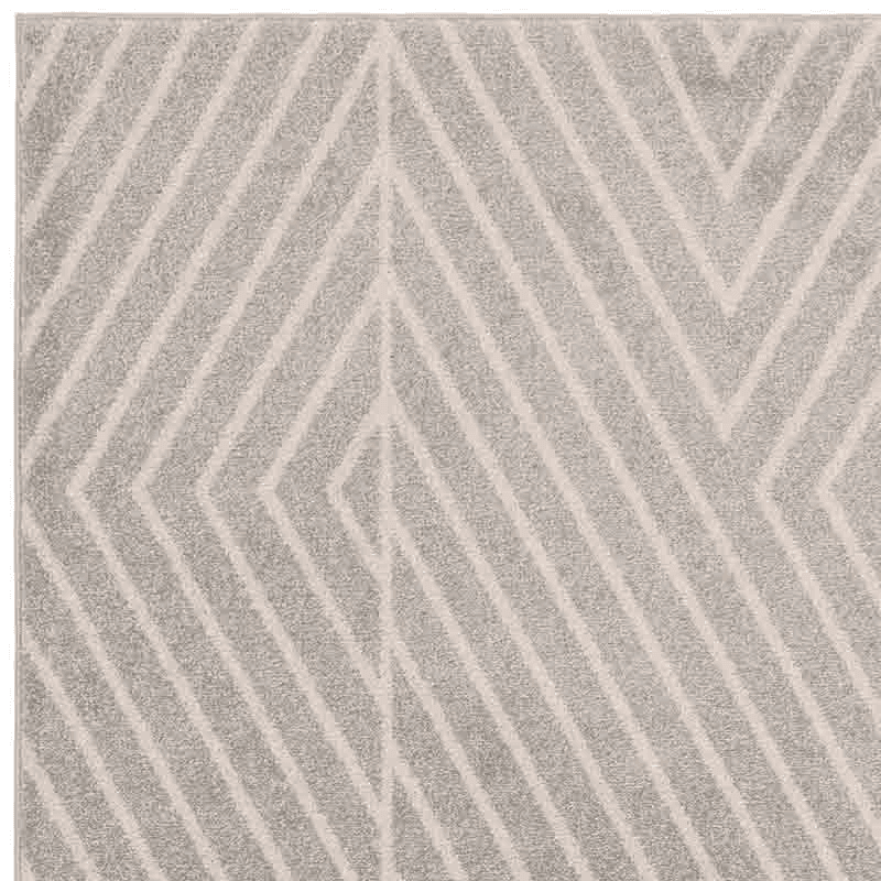 Muse Modern Geometric Linear Rug, 120 x 170cm, Black & Cream