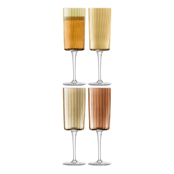 Image showing the Gems Set of 4 Champagne Flutes, 210ml, Amber product.