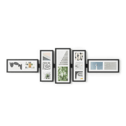 Image showing the Shuffle Set of 5 Photo Frames, Black product.