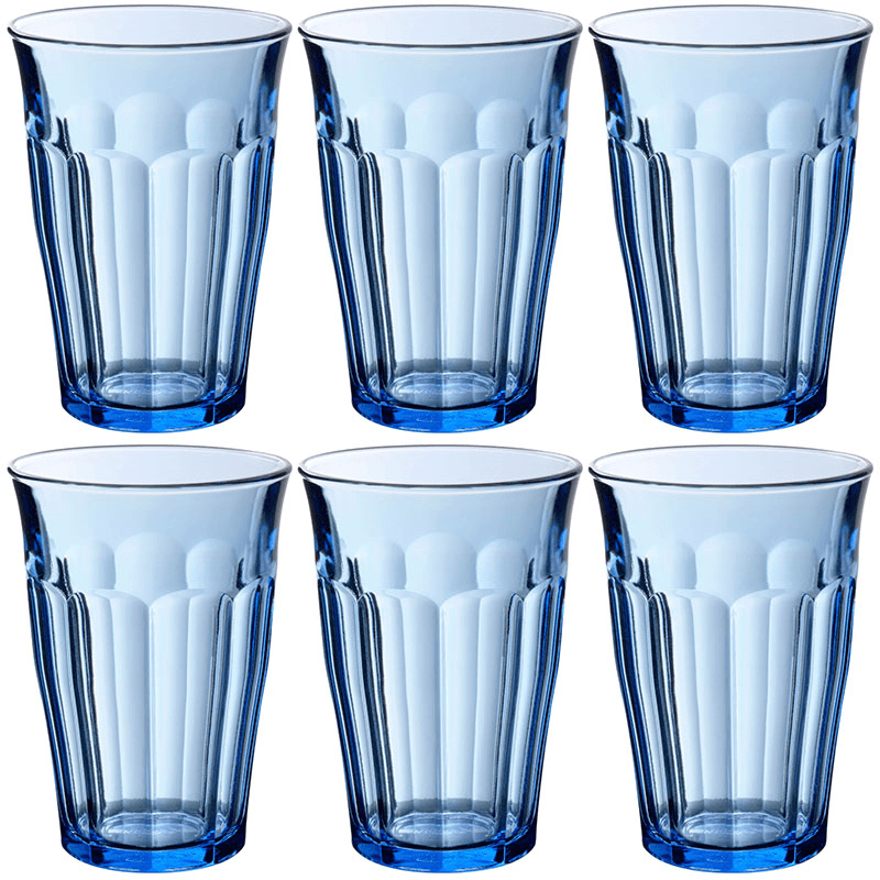 Picardie Set of 6 Tumblers, 360ml, Marine