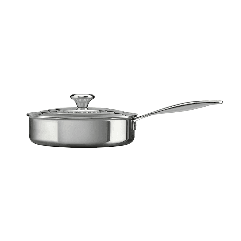 Signature Uncoated Saute pan with lid, 24cm, stainless steel