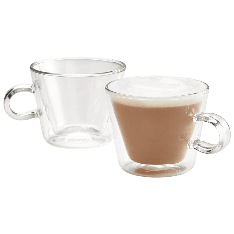 Duo Flare Cappuccino Glass Set, 250ml