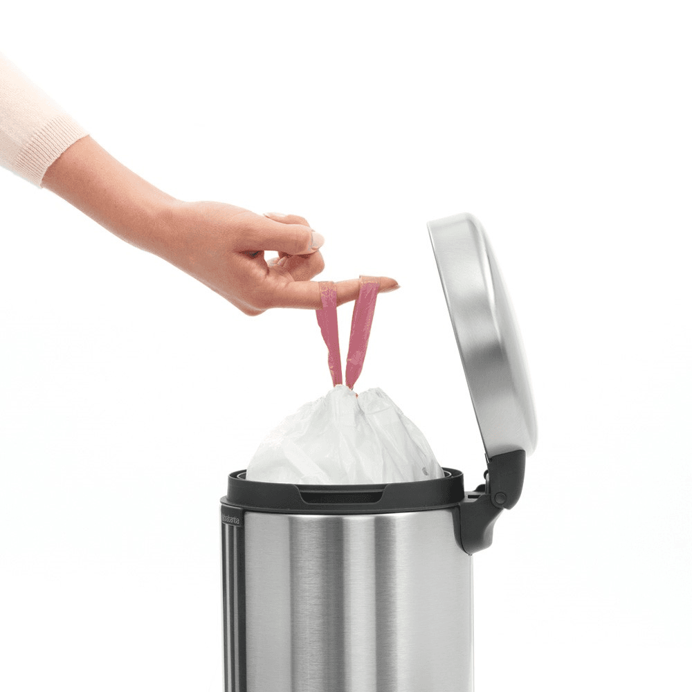 newIcon Pedal bin, 3 litre, Matt Steel
