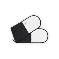 Image showing the Textiles Double oven glove, Black product.