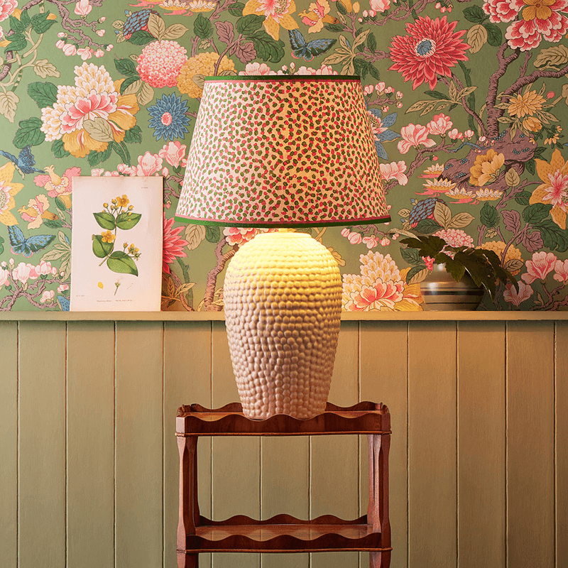 Empire Straight Shade Polka Dot Paper By GP & J Baker, 30cm, Pink/Green