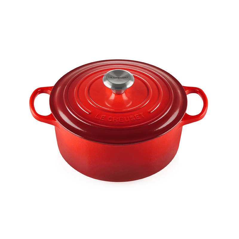 Signature Cast Iron Round casserole, 28cm - 6.7 litre, cerise