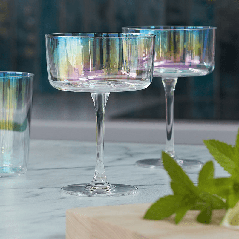 Iridescence Set of 2 Champagne/Cocktail Glasses, 230ml, Mother of Pearl