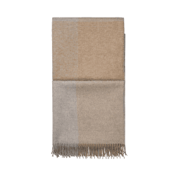 Image showing the Blocks Throw, H190cm x W130cm, Beige/Brown product.