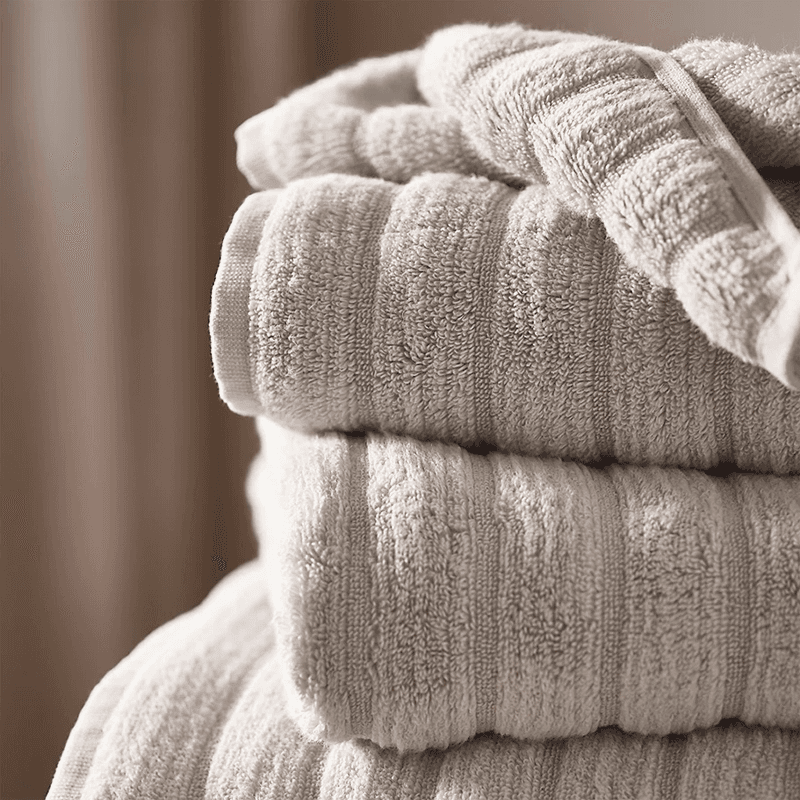 Rib Hydrocotton Bath Sheet, Oatmeal