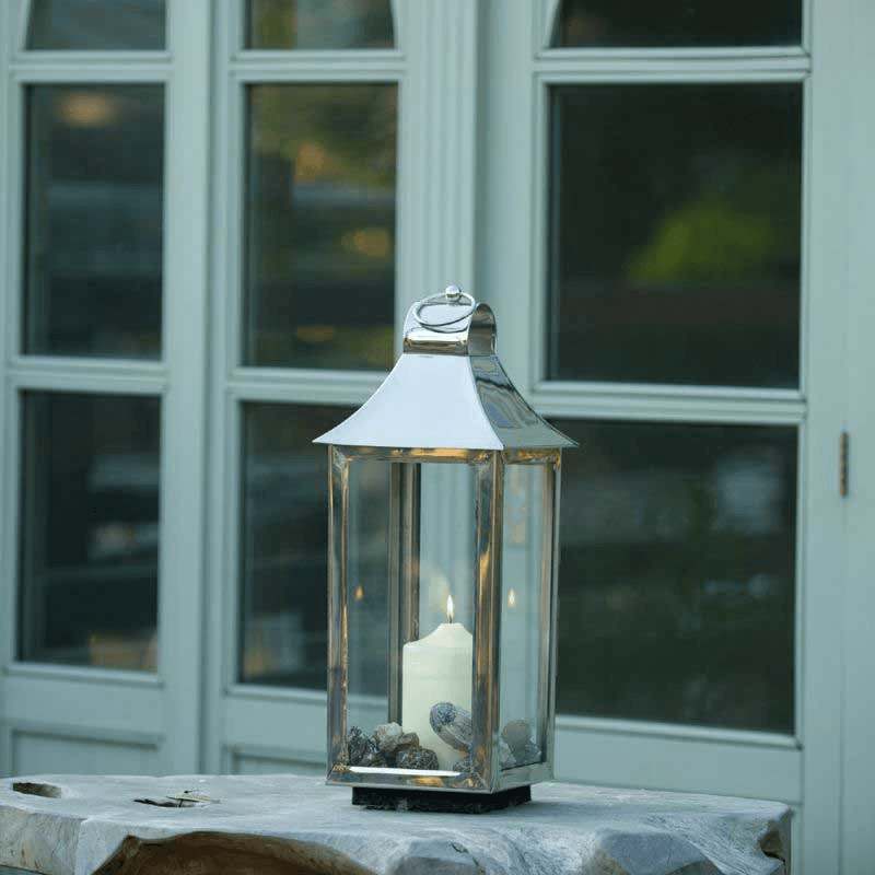Tonto Lantern, H50cm, Clear/Silver