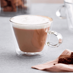 Image showing the Duo Flare Cappuccino Glass Set, 250ml product.