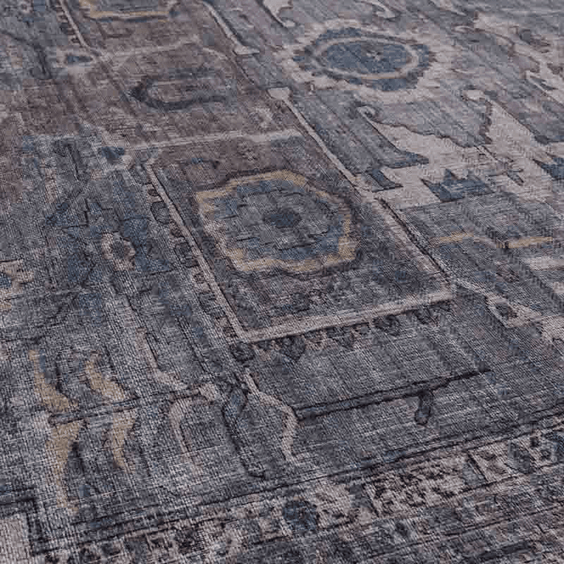 Kaya Traditional Classic Noor Rug, 120 x 170cm, Grey, Blue, Multi