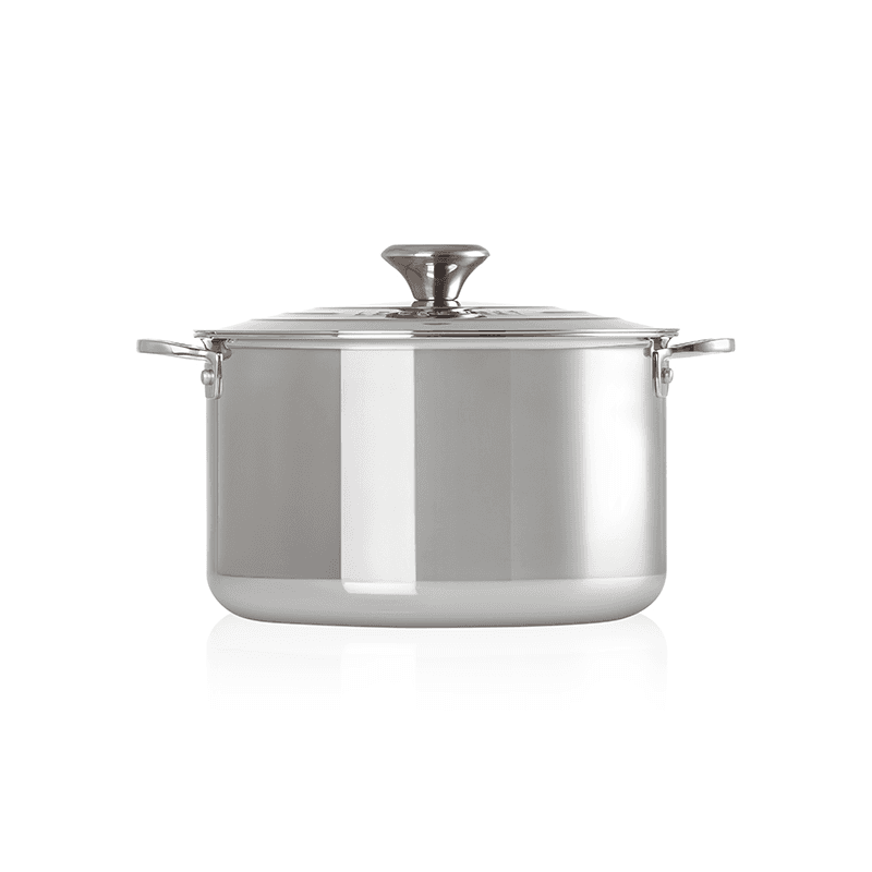 Signature Uncoated Stockpot with lid, 24cm, Stainless Steel