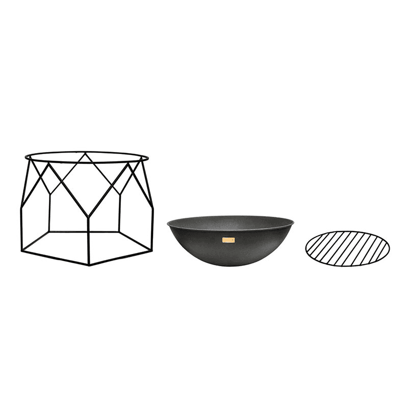 Buckingham Outdoor firebowl, W70cm, Black