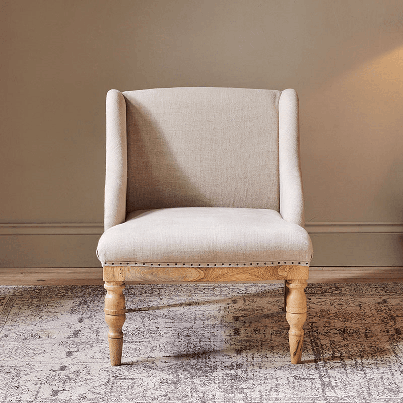 Elbu Deconstructed Linen Armchair, Stone