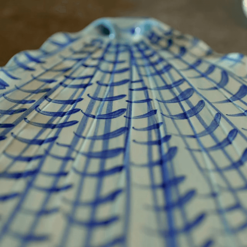 Shellegance Plate, 26 x 20cm, blue