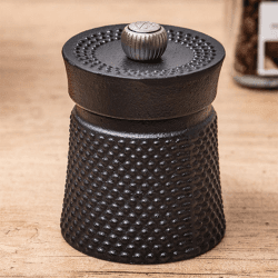 Image showing the Bali Font Cast Iron Pepper Mill, Black product.