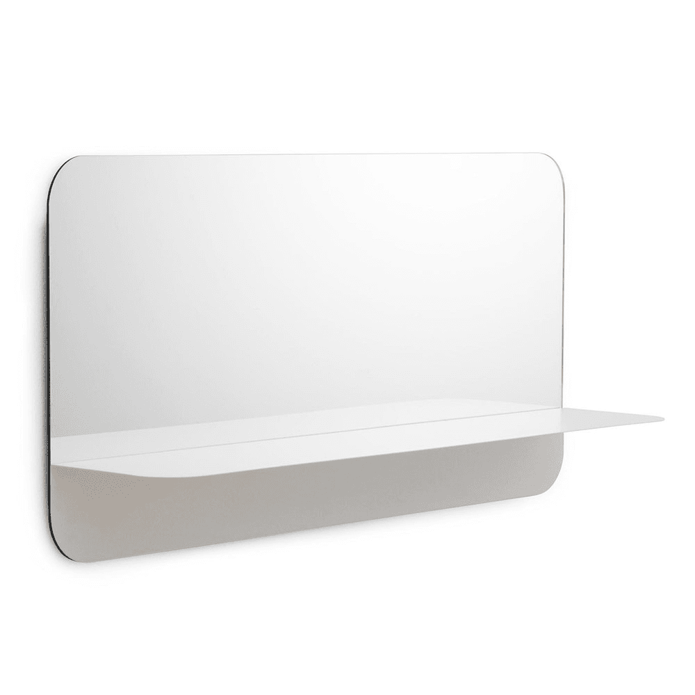 Horizon Mirror, H40 x D17cm, White