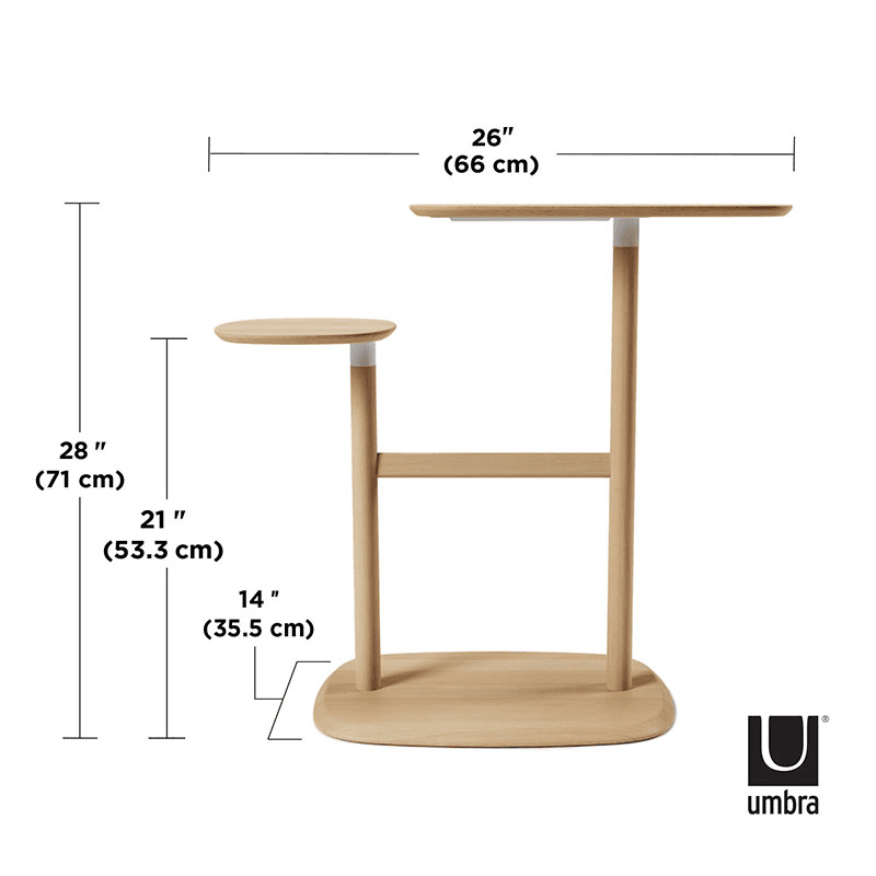 Swivo Side Table, Natural