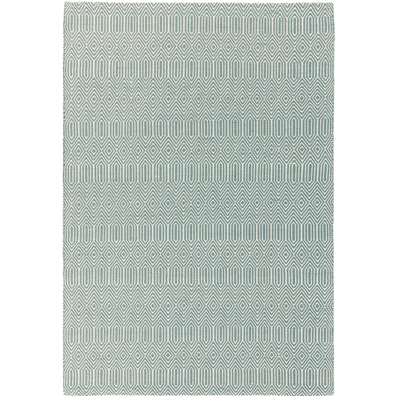 Sloan ethnic flatweave runner, 66 x 200cm, Duck Egg