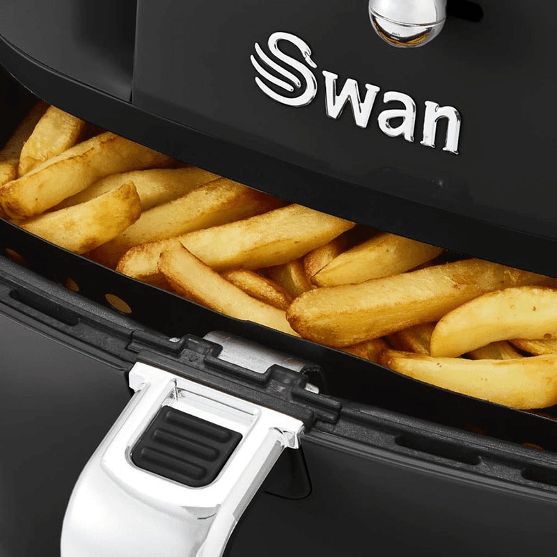 Retro Air Fryer, 6L, Black