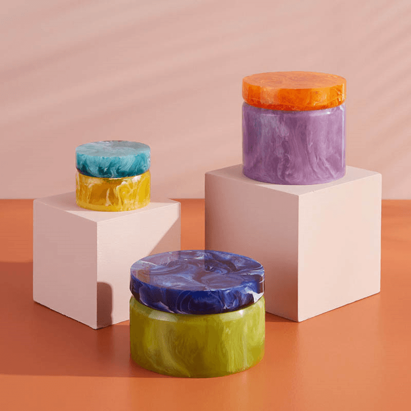 Mustique Box, D12.5cm, Purple/Orange
