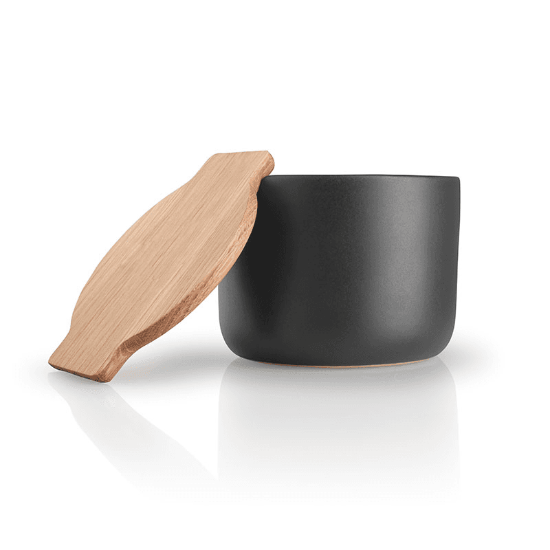 Nordic Kitchen Salt Cellar with Lid, Black