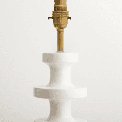 Image showing the Spool Table Lamp Base Only, H37cm x W10cm, White product.