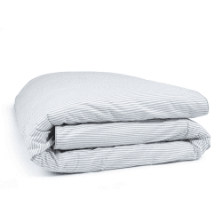 Image showing the Striped Percale  Duvet Cover, Superking, Blue Stripe product.