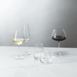 Image showing the Vera Wang Swirl Set of 2 White Wine Glasses, 440ml, Clear product.