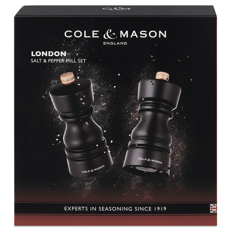 London Salt & Pepper Mills, 130mm, Chocolate Wood