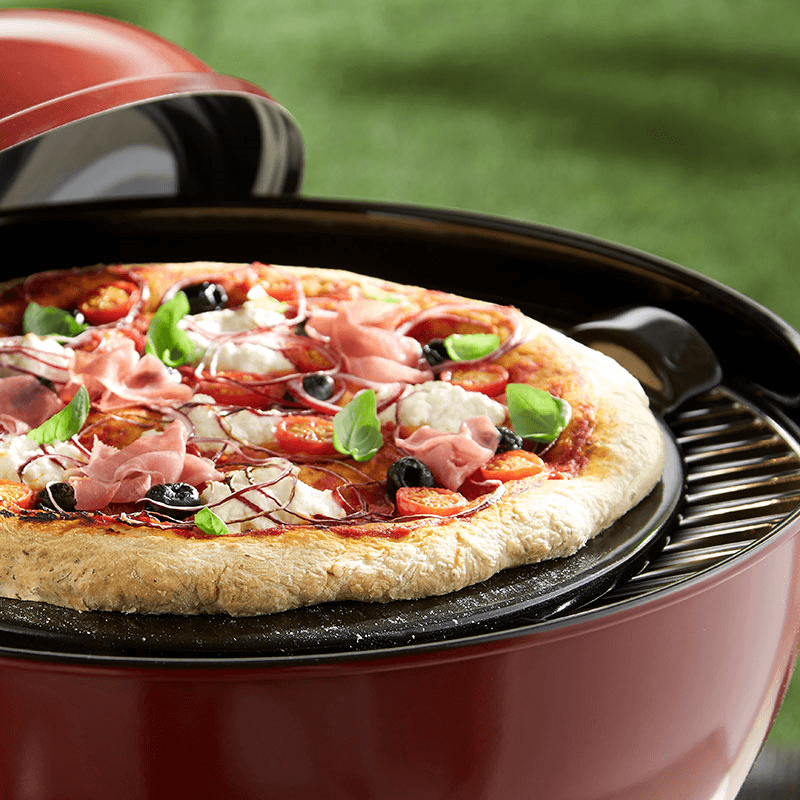 Ceramic Smooth Pizza Stone, 37cm, Black