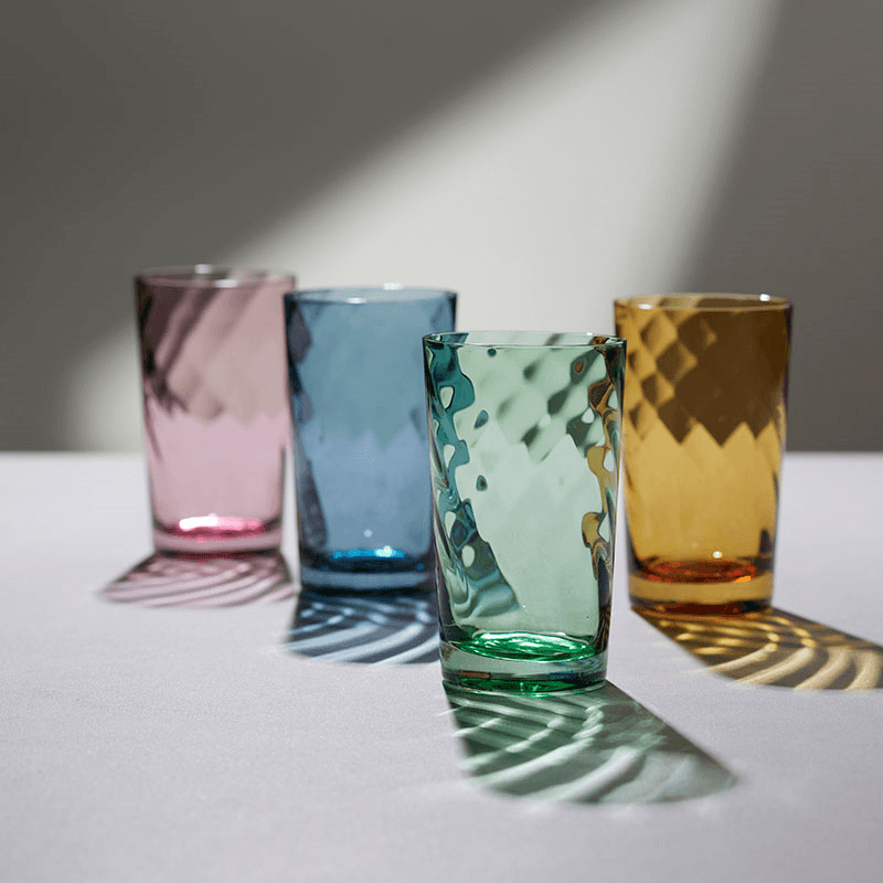 Vienna Set of 4 Highball Glasses, 450ml, Green