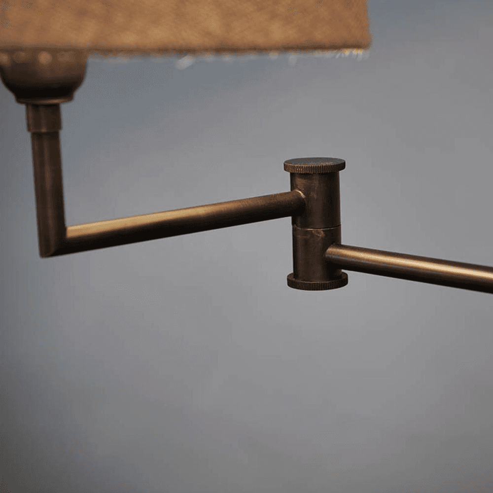 Kara Large adjustable standing lamp, 145 x 35 x 26cm, Aged Bronze