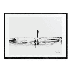 Image showing the Dan Hobday, On the Beach Framed Art Print, Multi product.