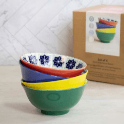Image showing the World of Flavours Set of 4 Bowls, D15.5cm, Multi product.