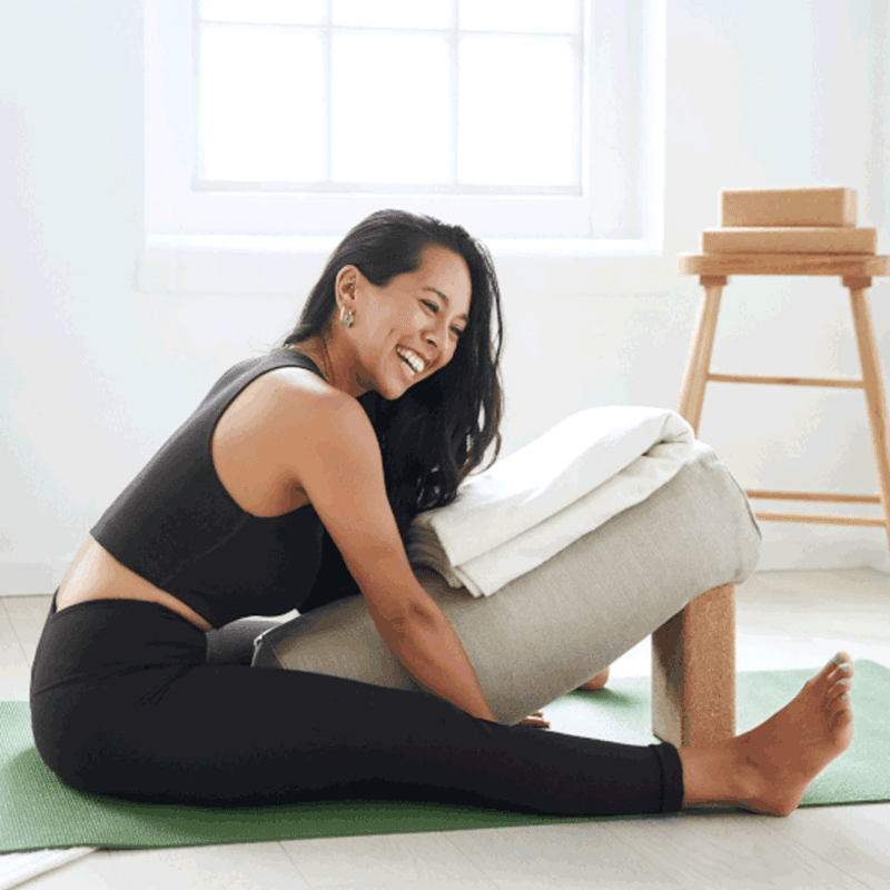 Hemp Buckwheat Bolster, Natural