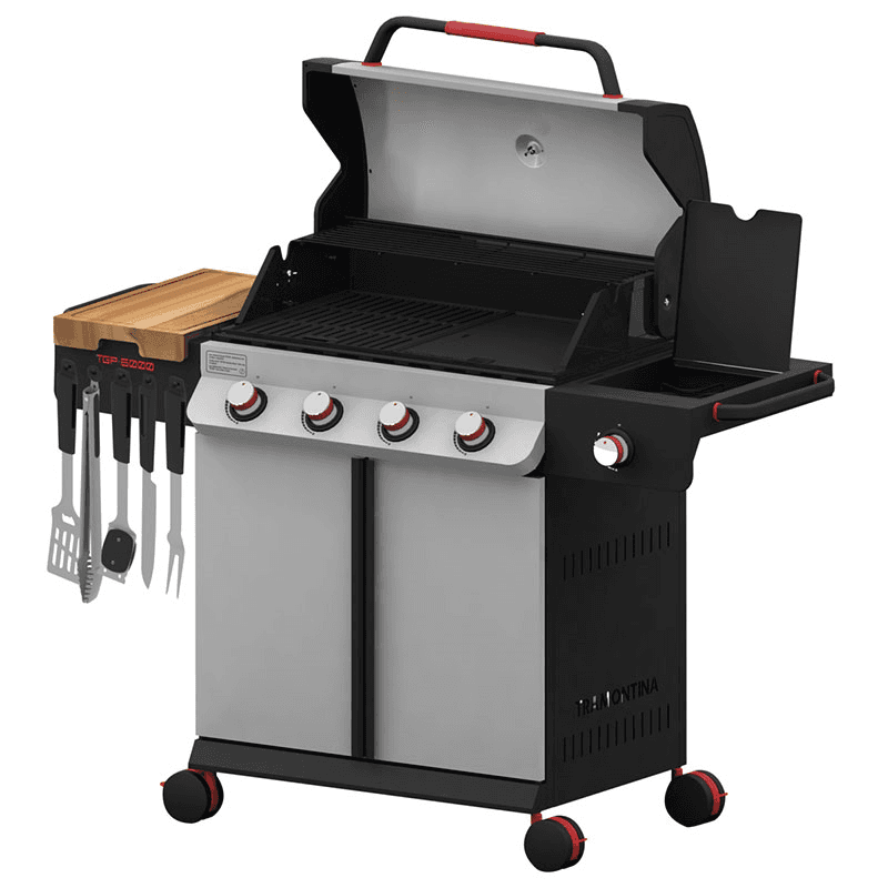 Premium 5 Burner Gas BBQ with Accessories, Black