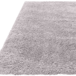 Image showing the Ritchie Modern Plain Shaggy Rug, 120 x 170cm, Light Grey product.