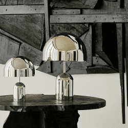 Image showing the Bell Portable Lamp, H28cm, Silver product.