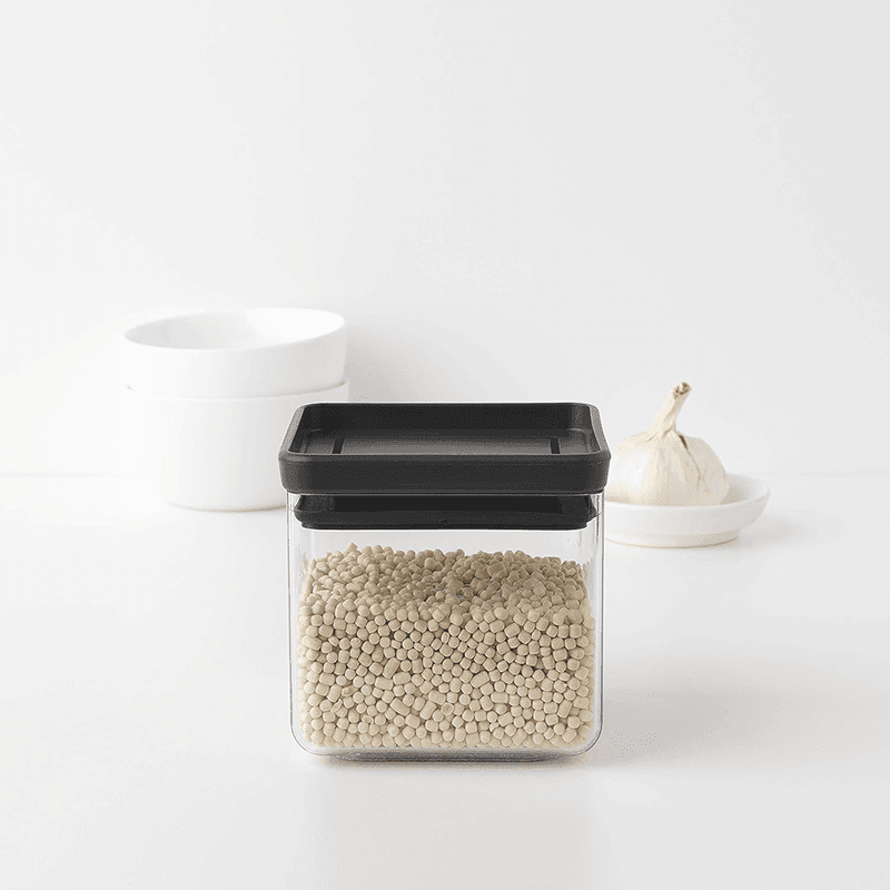 Tasty+ Square Canisters Set of 4, Dark Grey