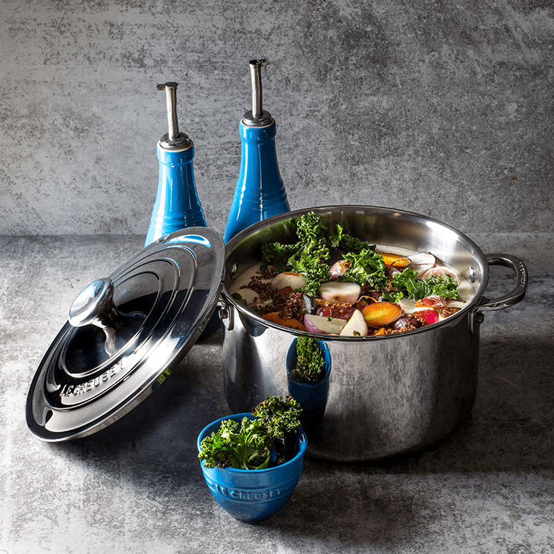 Siganture Uncoated Deep casserole with lid, 20cm, Stainless Steel